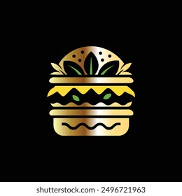 Hamburger logo design template. Burger icon. Vector illustration.