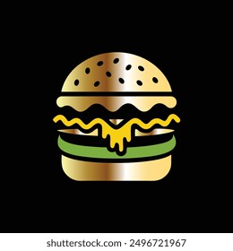 Hamburger logo design template. Burger icon. Vector illustration.