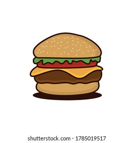 hamburger logo design template. hamburger icon. 