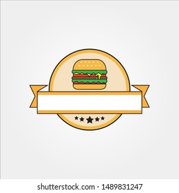 Hamburger Logo, Fast Food, Restaurant Icons - Vector EPS 10
