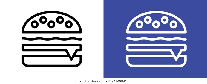 Hamburger logo sign set vector outline