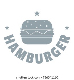 Hamburger logo. Simple illustration of hamburger vector logo for web