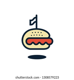 Hamburger logo template. vector icon.