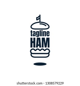 Hamburger logo template. vector icon.