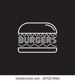 hamburger logo vector design illustration for your business identity template.  Creative company name with slogan brand logo.lines hipster fast food hamburger logo , Beautiful Company Logo Idea, 
