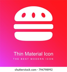 Hamburger Meal red and pink gradient material white icon minimal design