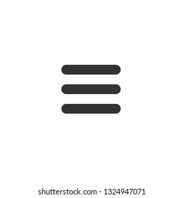 Hamburger meni icon flat web design application vector