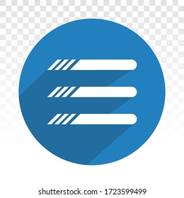 Hamburger menu button flat icon for apps or websites