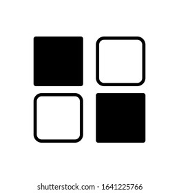 Hamburger menu button outline icon. Symbol, logo illustration for mobile concept and web design.