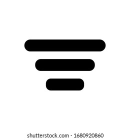 Hamburger menu button outline icon. Symbol, logo illustration for mobile concept and web design.