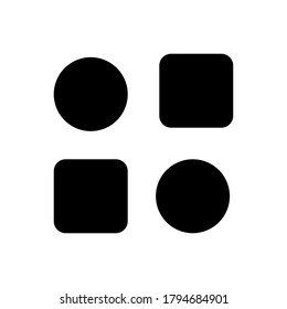 Hamburger menu button outline icon. Symbol, logo illustration for mobile concept and web design.