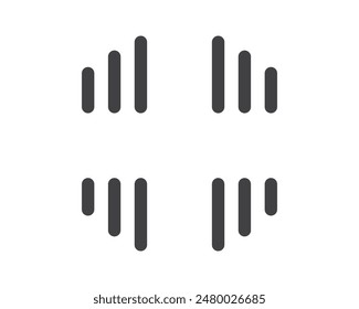 Icono de menú Hamburger, Botones para el Sitio web, navegación UI, App móvil, presentación. Elementos de diseño de Vector e iconos de interfaz de usuario.