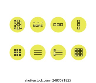 Hamburger menu icon, buttons for website, UI navigation, mobile app, presentation. Vector design elements and user Interface icons.