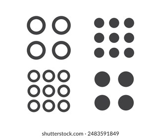 Hamburger menu icon, buttons for website, UI navigation, mobile app, presentation. Vector design elements and user Interface icons.
