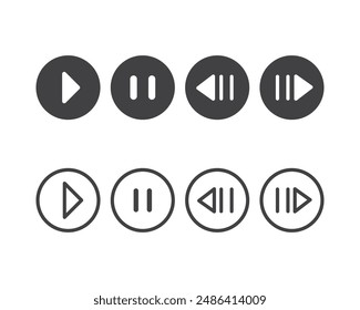 Icono de menú Hamburger, Botones para el Sitio web, navegación UI, App móvil, presentación. Elementos de diseño de Vector e iconos de interfaz de usuario.