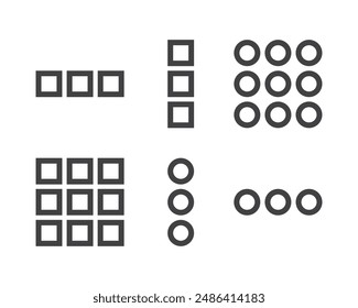 Hamburger menu icon, buttons for website, UI navigation, mobile app, presentation. Vector design elements and user Interface icons.