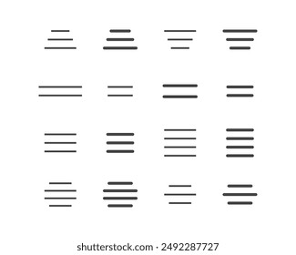 Hamburger menu icon, buttons for website, UI navigation, mobile app, presentation. Vector design elements and user Interface icons.