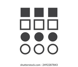 Icono de menú Hamburger, Botones para el Sitio web, navegación UI, App móvil, presentación. Elementos de diseño de Vector e iconos de interfaz de usuario.