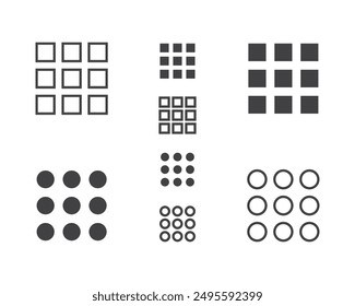 Hamburger menu icon, buttons for website, UI navigation, mobile app, presentation. Vector design elements and user Interface icons.