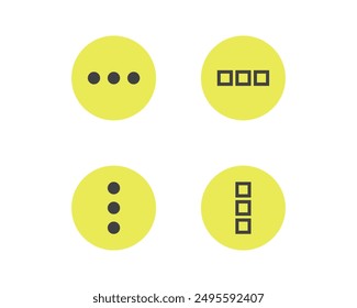 Hamburger menu icon, buttons for website, UI navigation, mobile app, presentation. Vector design elements and user Interface icons.