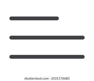 Icono de menú de hamburguesa, Botones para el Sitio web, navegación de interfaz de usuario, App móvil, presentación. Elementos de diseño de Vector e iconos de interfaz de usuario.