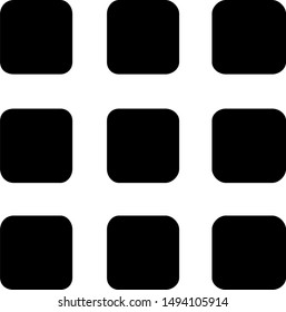 The hamburger menu icon is designed in black