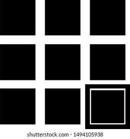 The hamburger menu icon is designed in black