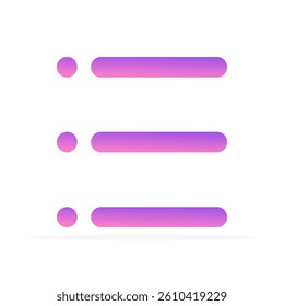 hamburger menu icon, flat colored vector. modern and minimalist design
