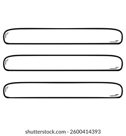 hamburger menu icon illustration hand drawn outline vector