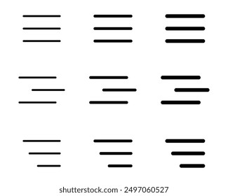 Hamburger Menu icon. Interface Design.