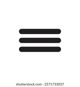 Hamburger menu icon Line Art Logo set