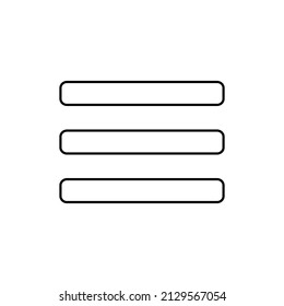 Hamburger menu icon in line style