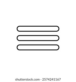 Hamburger menu icon linear logo isolated