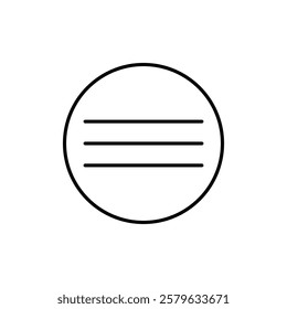 Hamburger menu icon logo sign set vector outline