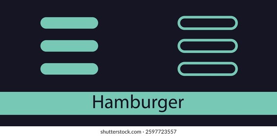 Hamburger menu icon for navigation button.