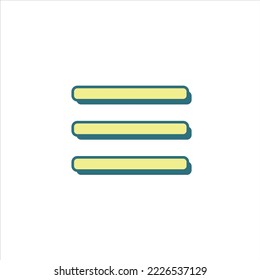 Hamburger menu icon vector blend of two colors for navigation menus and other design needs, flat icon