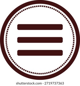 Icono de menú de hamburguesa colección de Vector. Ilustración de signo de Vector. tres líneas con ícono redondo. Menú Botón Iconos Pack Símbolo. Icono plano del menú de la hamburguesa. Menú Iconos Elementos de diseño de Vector. redondo desplegable