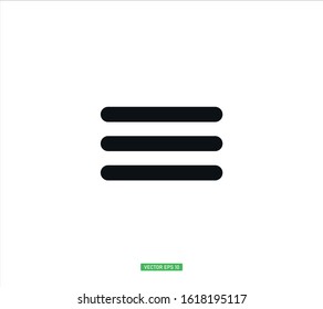 Hamburger Menu Icon - Vector illustration