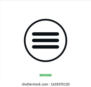 Hamburger Menu Icon - Vector illustration