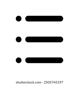 hamburger menu icon. vector isolated on white background, simple and modern design.