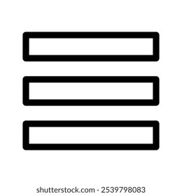 Hamburger Menu Icon Vector Symbol Design Illustration