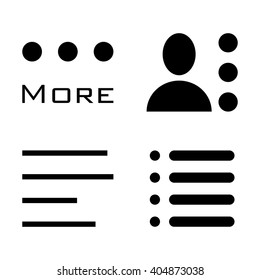 Hamburger Menu Icons Set. Bar Line Symbols Collection. Vector Illustration isolated on white background.