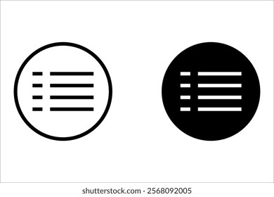 Hamburger menu icons set for web and mobile apps. Includes vector buttons for website UI navigation, featuring hamburger or burger line menu icons for