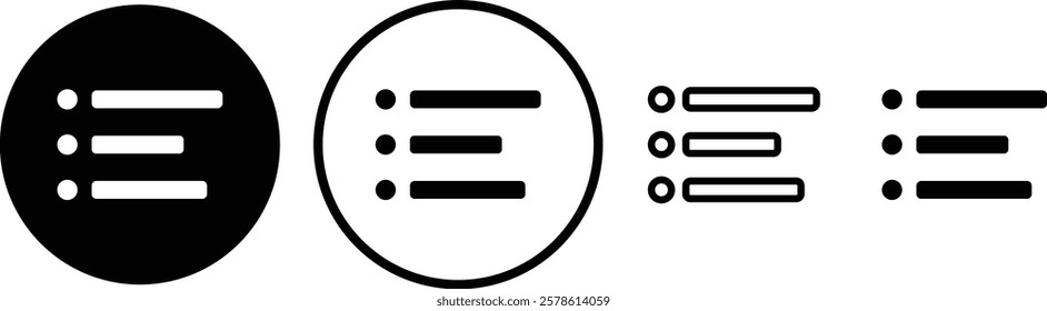 Hamburger menu icons set for web and mobile apps. line icons, dropdown menu, application buttons, vector illustration
