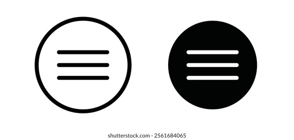 Hamburger menu icons for web ui designs