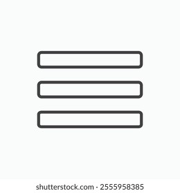 Hamburger menu isolated icon. vector illustration.