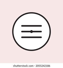 Hamburger menu modern vector style. Hamburger menu for web and app. Hamburger menu concept icon.