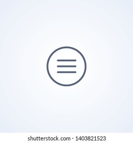 Hamburger menu, vector best gray line icon on white background, EPS 10