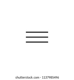 Hamburger menu vector icon.