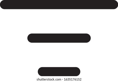Hamburger Menu Vector Icon Design